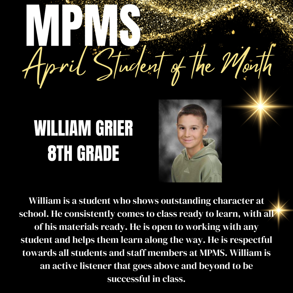 8th MPM Student of the Month William Grier