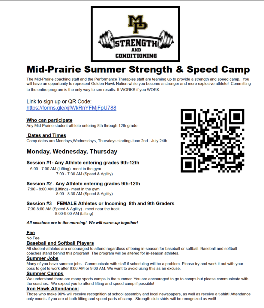 Mid-Prairie Strength & Speed Camp