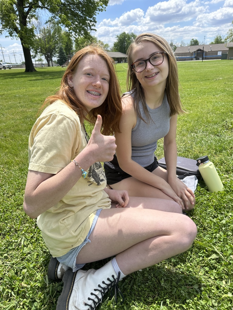 Students at kickball