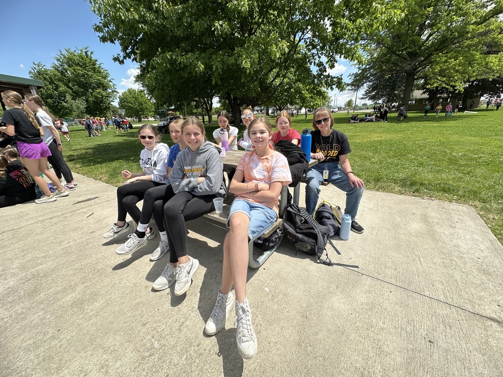 Students at kickball