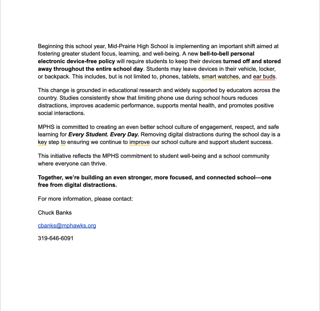 PED Policy Update 2025