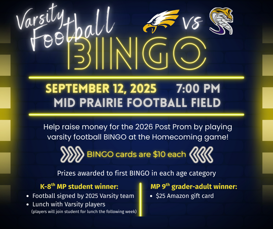 MP Football Bingo Flyer