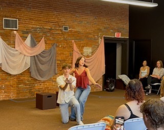 fine arts students at camp