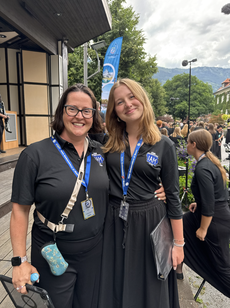 Collette McClellen with fine arts student