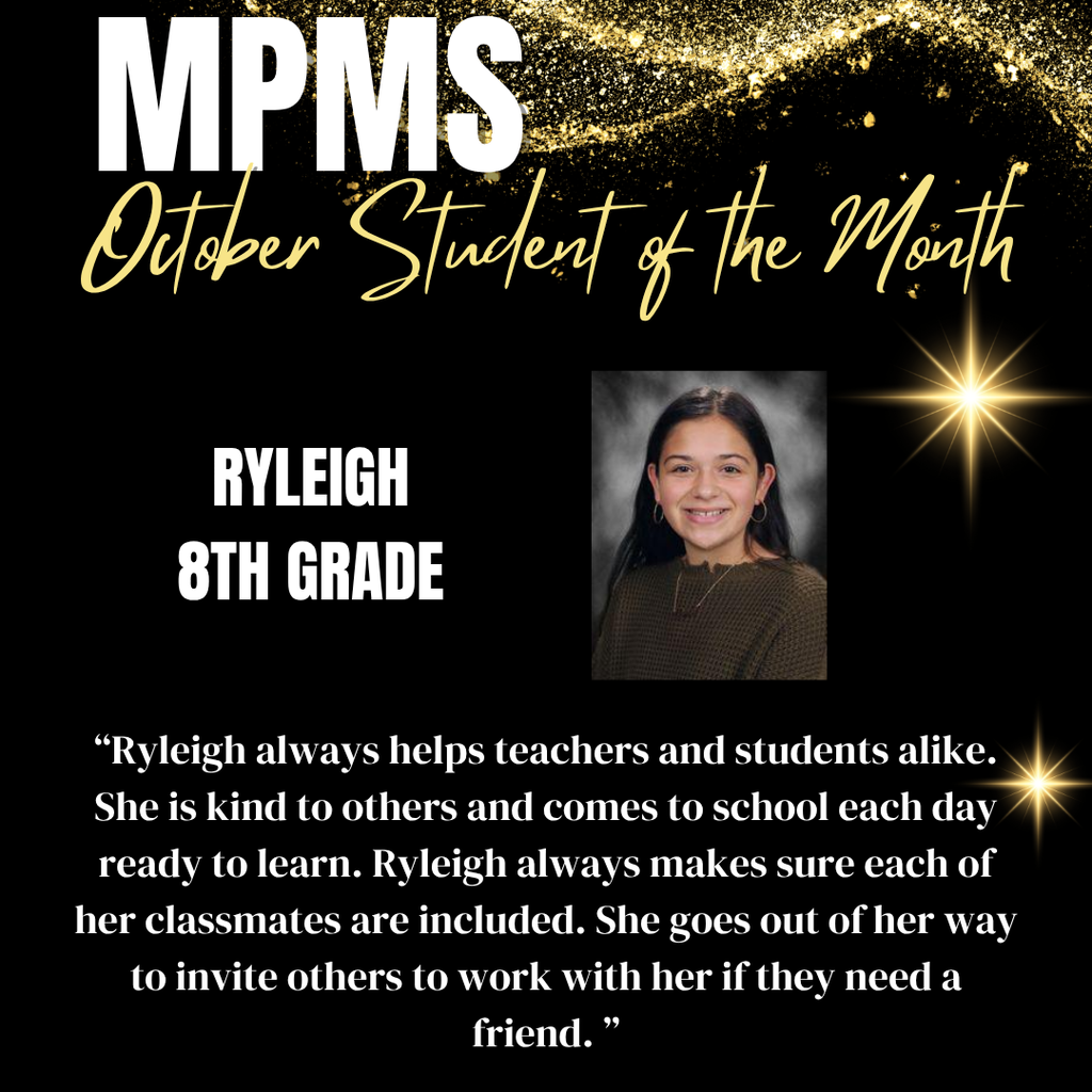 8th Grade Student of the Month - Ryleigh