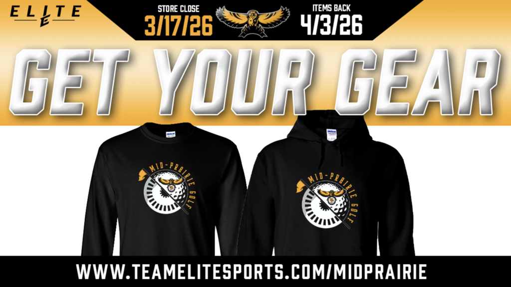 Elite Get Your Gear Store close 3/17/26 Items back 4/3/26 www.teamelitesports.com/midprairie