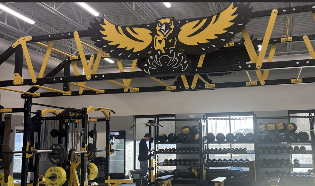 Weight equipment in the Mid-Prairie activities building
