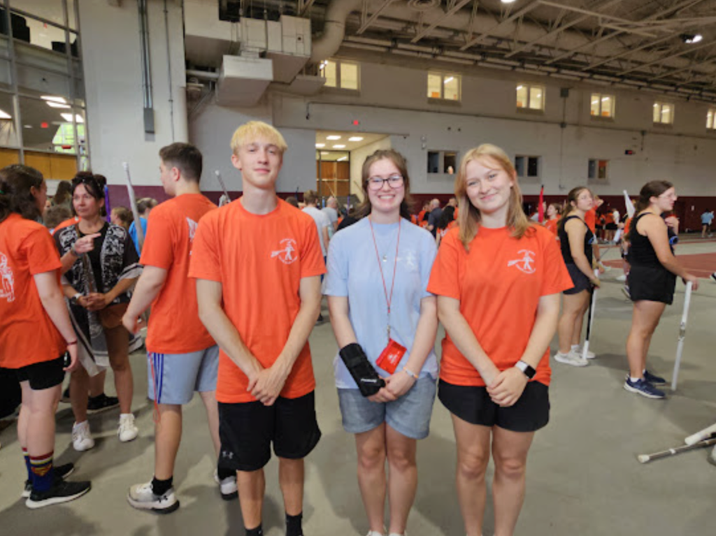 On June 22 - 25, Mid-Prairie High School musicians Thomas Lueck, Daniella Bohlen, and Wren Harris participated in the Central College Drum Major Camp