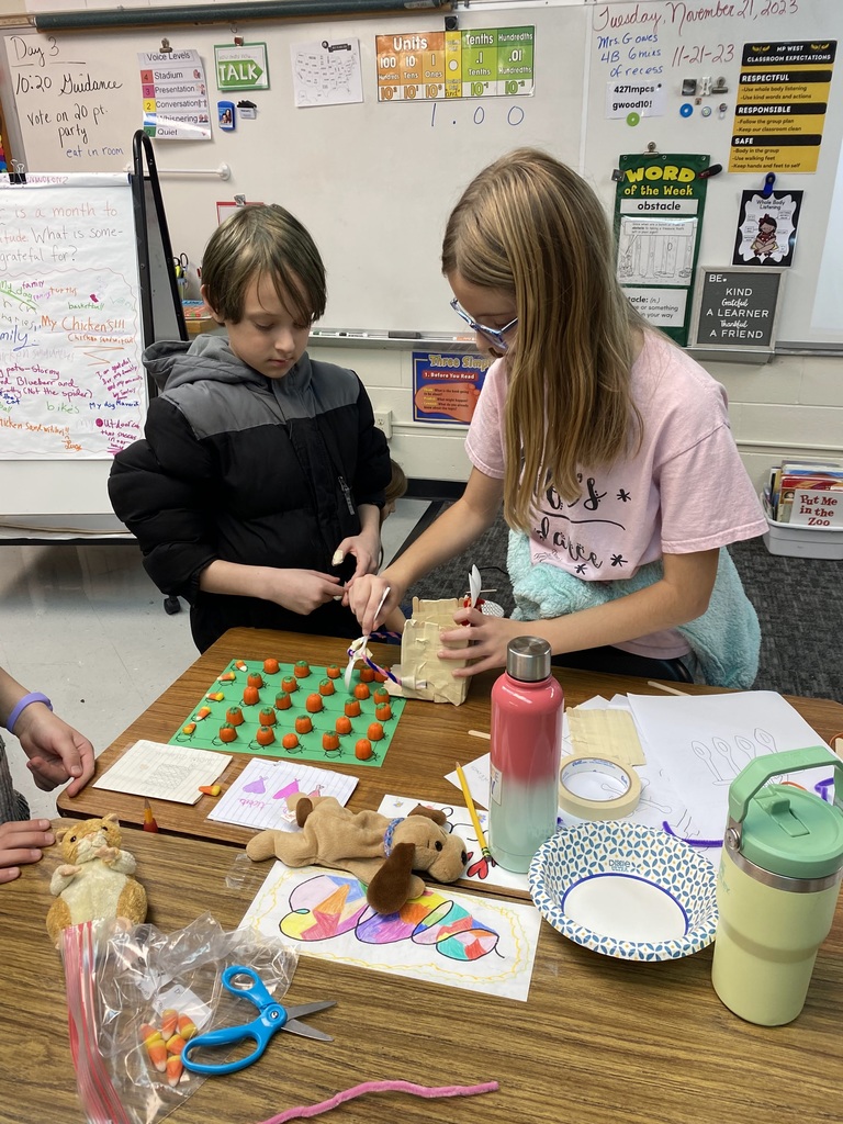students completing a math activity