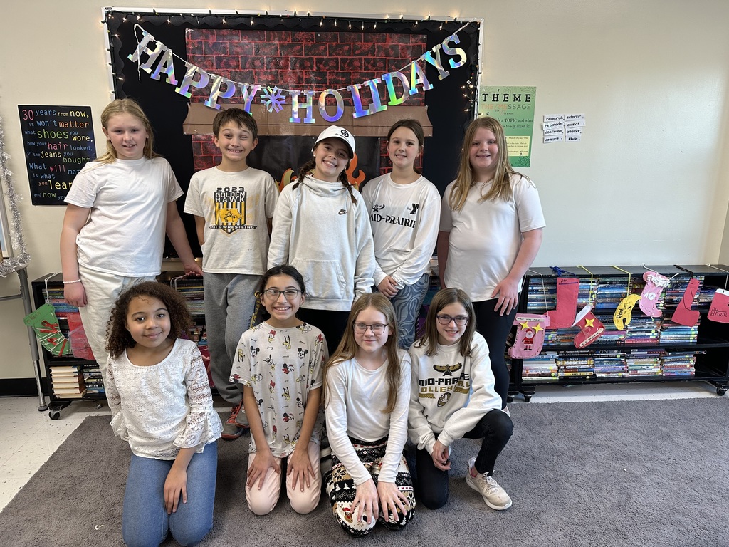 Students dressed in all white