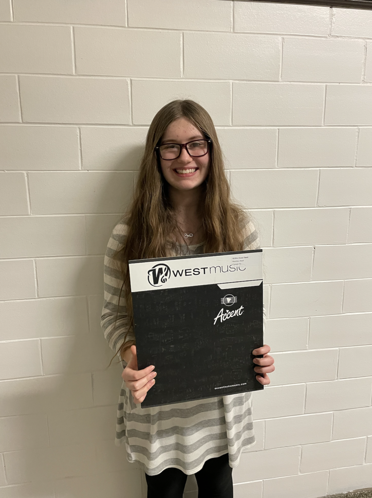 Danie Bohlen with SEIBA honor band acceptance folder