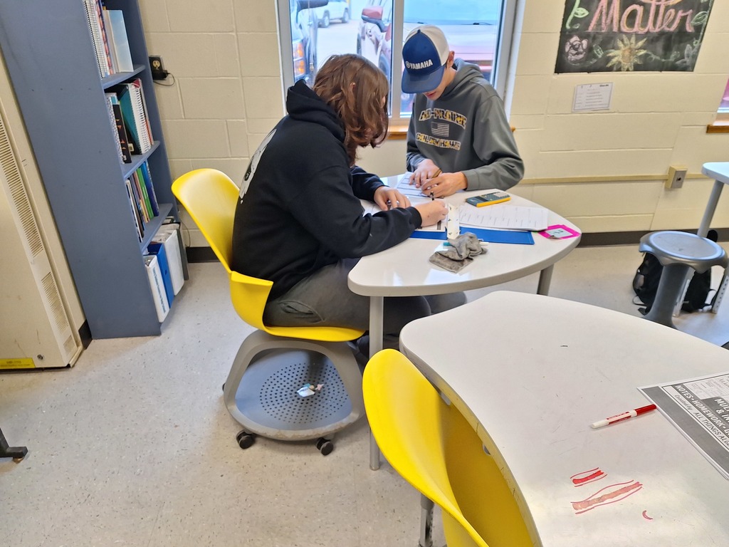 Algebra students working through game-style equations