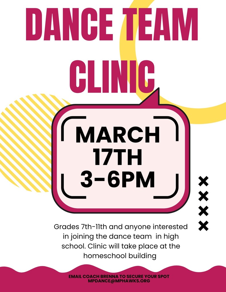 MP Dance Team Clinic March 17th 3-6 pm