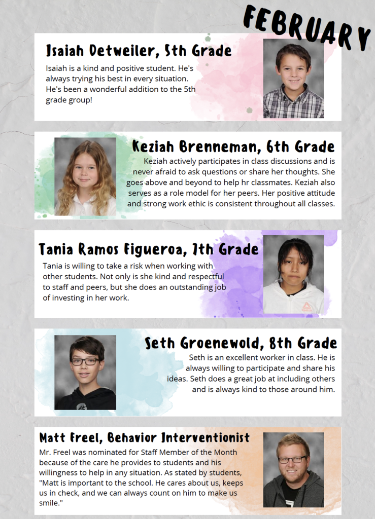 Isaiah Detweller, Keziah Brenneman, Tania Ramos Figueroa, Seth Groenewold, Matt Freel