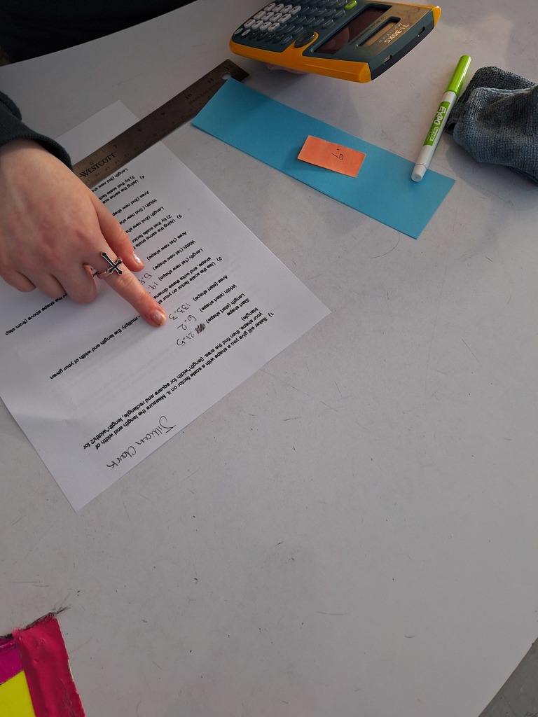 Student working