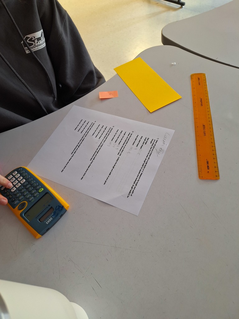 Student working