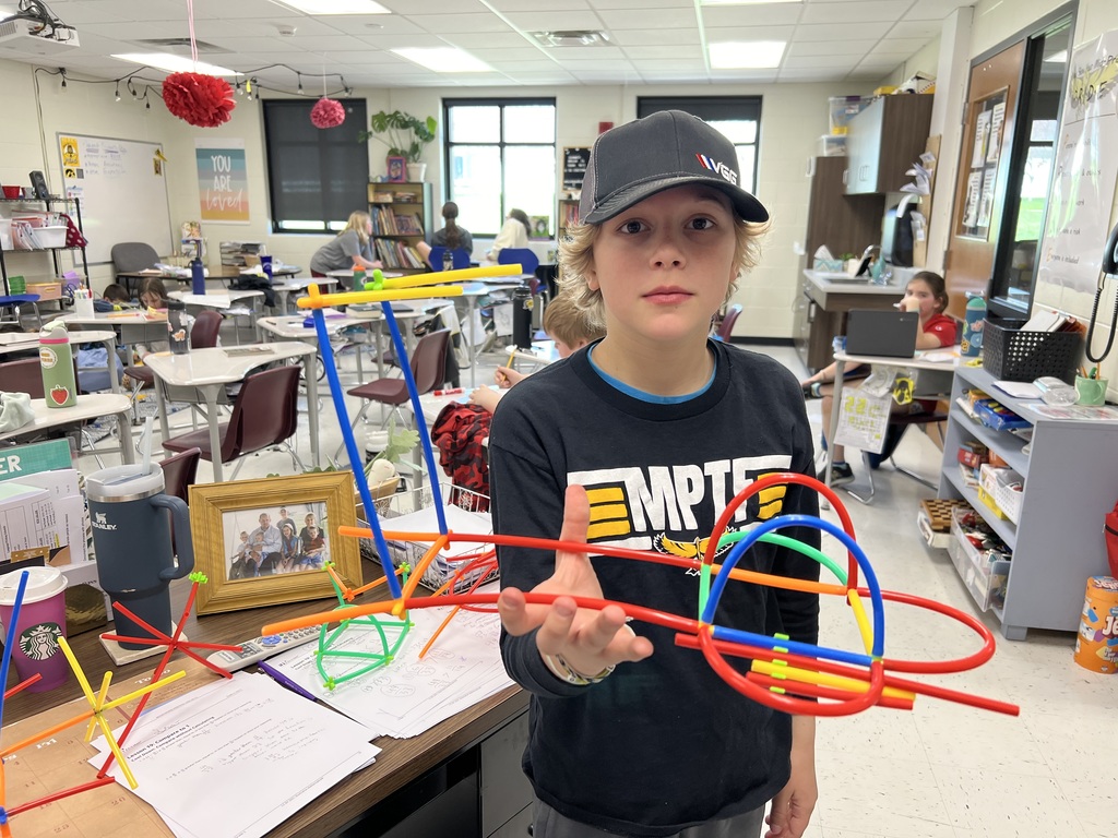 Student built a car out of straws