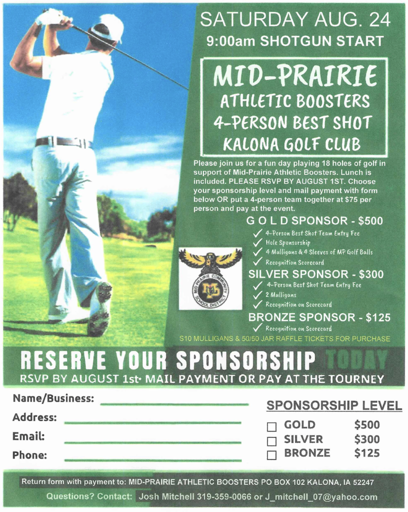 MP athletic boosters golf registration form