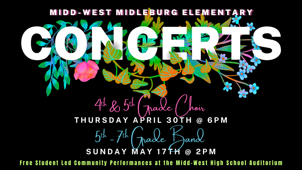 Middleburg Elementary 2026 Spring Concert Schedule