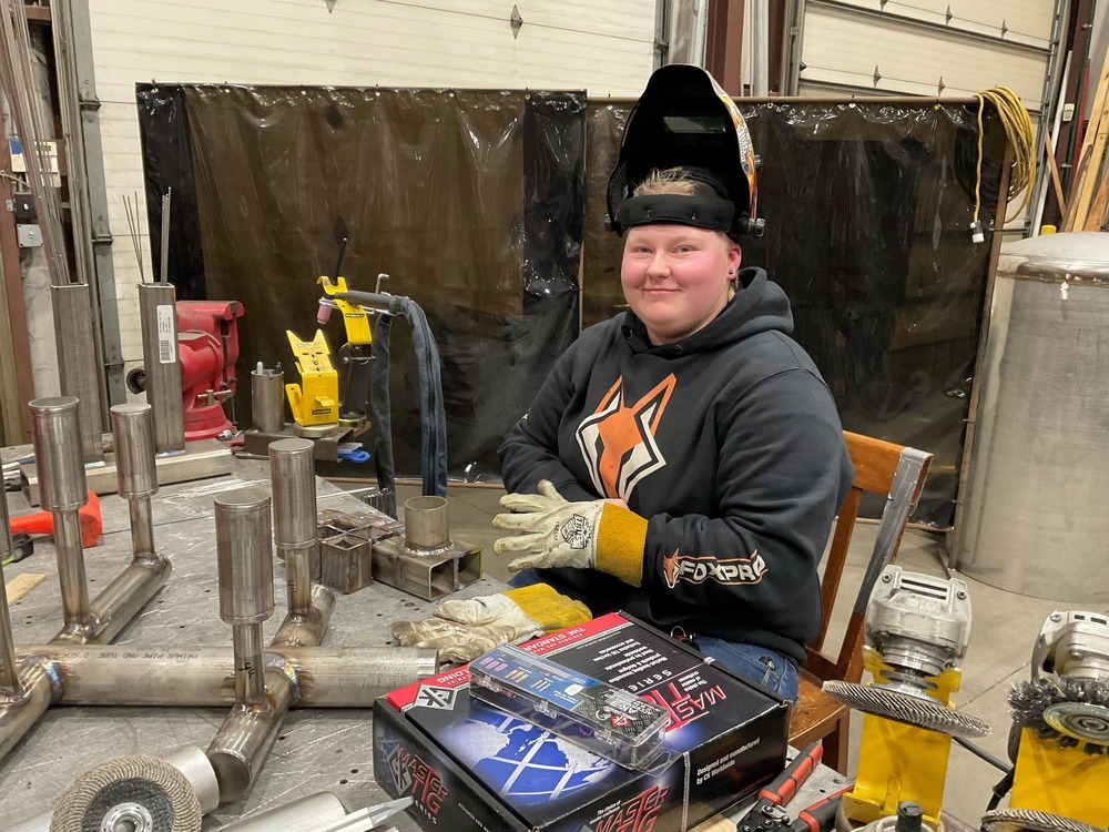 MBIT Student working on welding