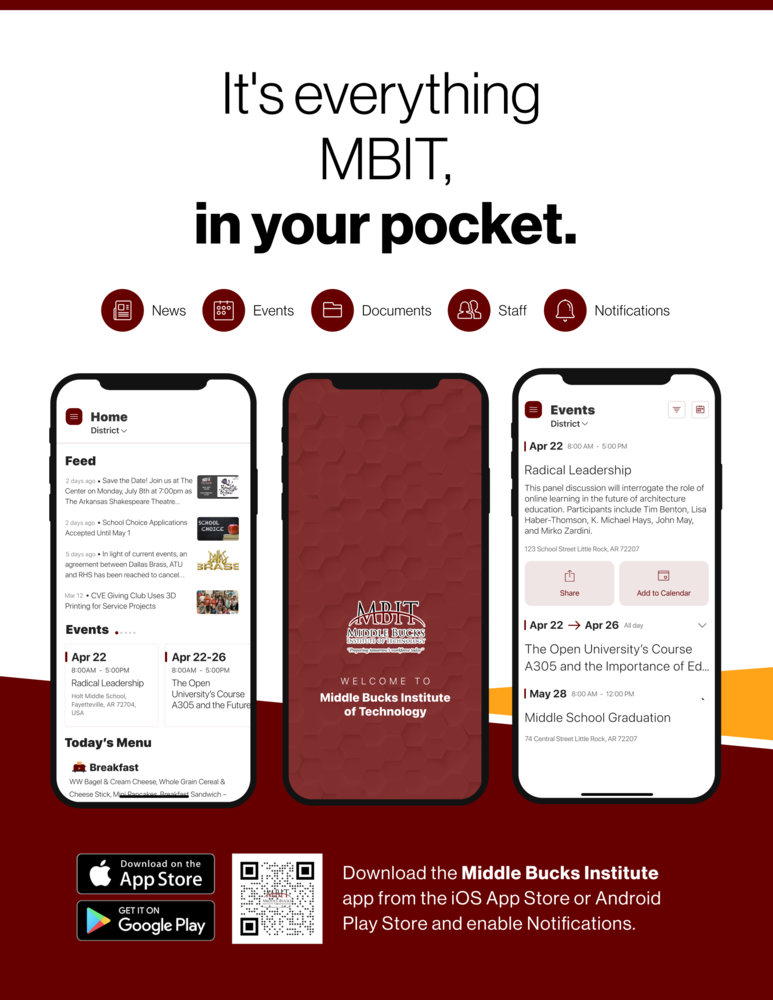 Graff asking people to download our MBT app it's MBT in your pocket and it's three screenshots of a phone and a QR code go to either the Apple Store or Google play to download it