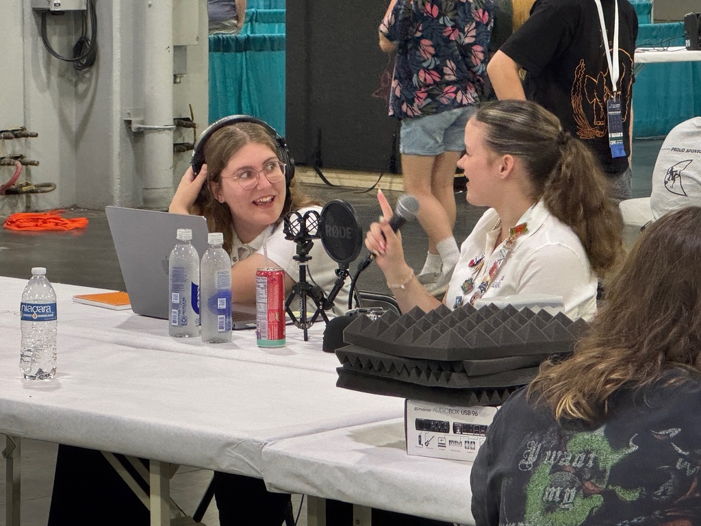 Multimedia students working on audio at the skills U S a nationals