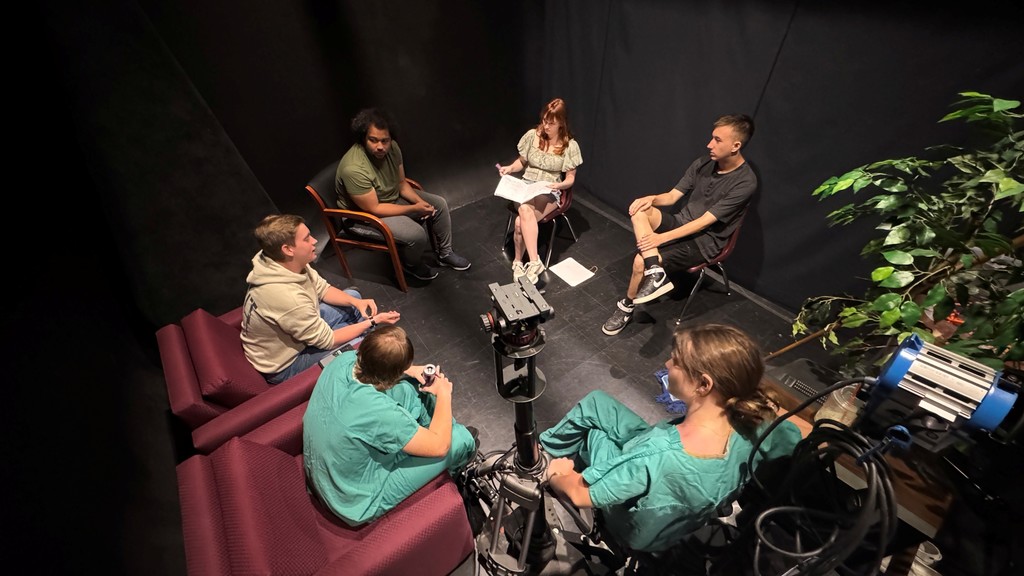 🎬 Behind the Scenes 🎬 Our talented multimedia students are hard at work prepping for SkillsUSA Nationals competition last month! From camera setups to script polishing, their dedication, creativity, and teamwork are on full display. #aMBITion #buckscounty #highschool #CTEworks #SkillsUSA #FutureFilmmakers #BehindTheScenes