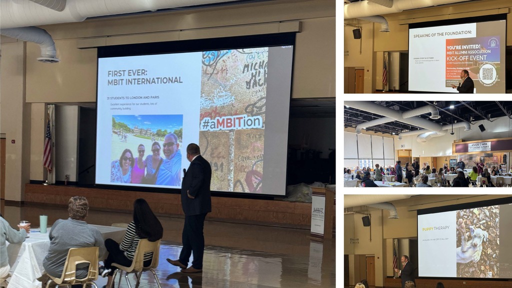 this is a photo collage of different in service sessions of our teachers and staff