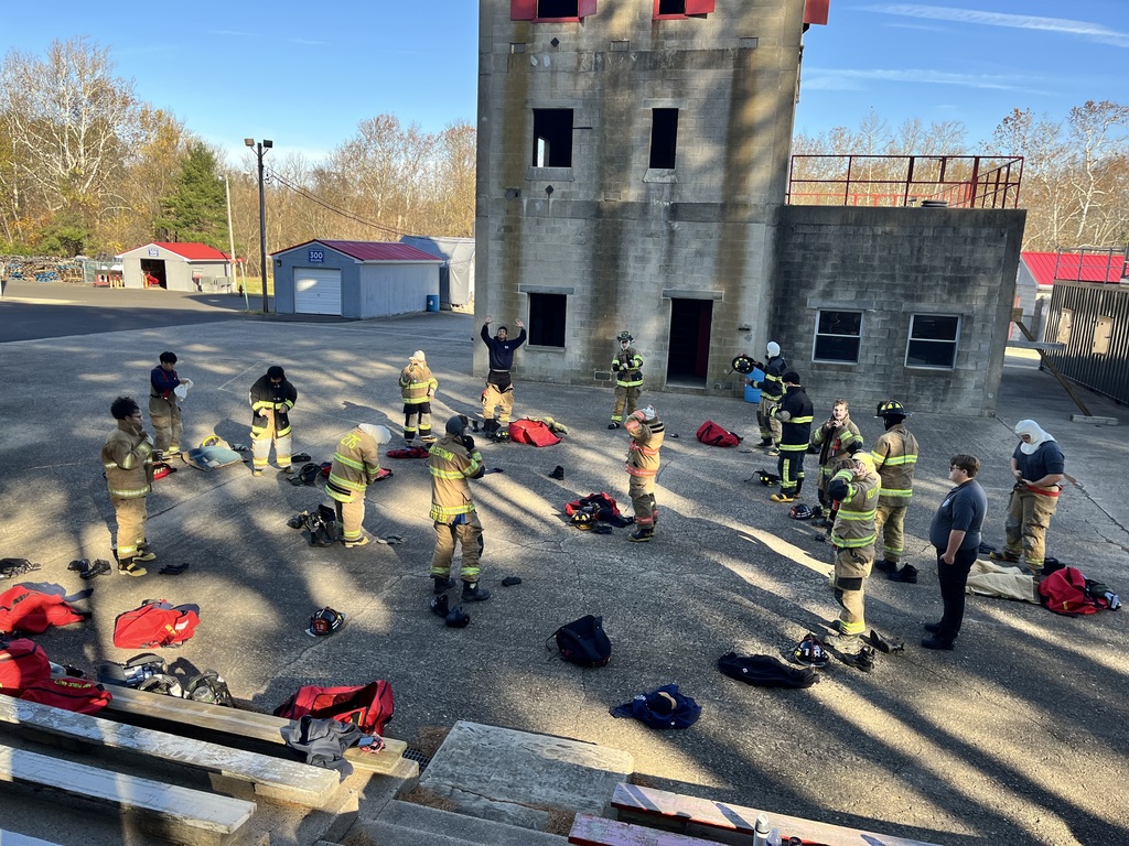 public safety students at the bucks county public safety training center