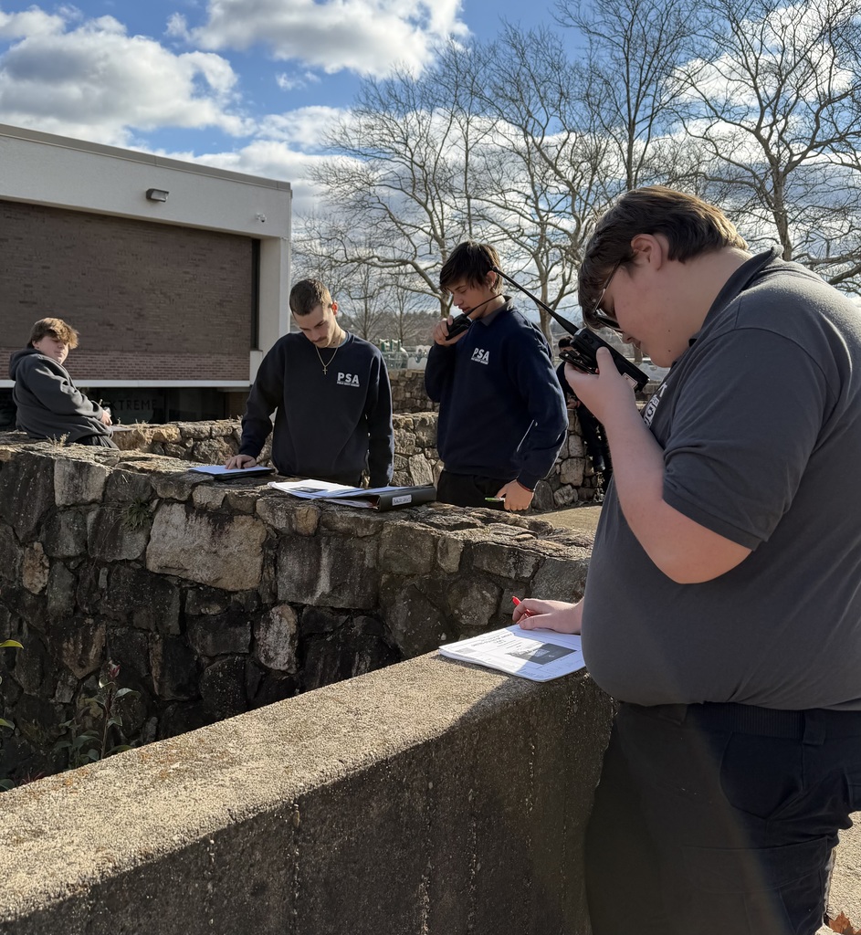 About safety students working with communication devices