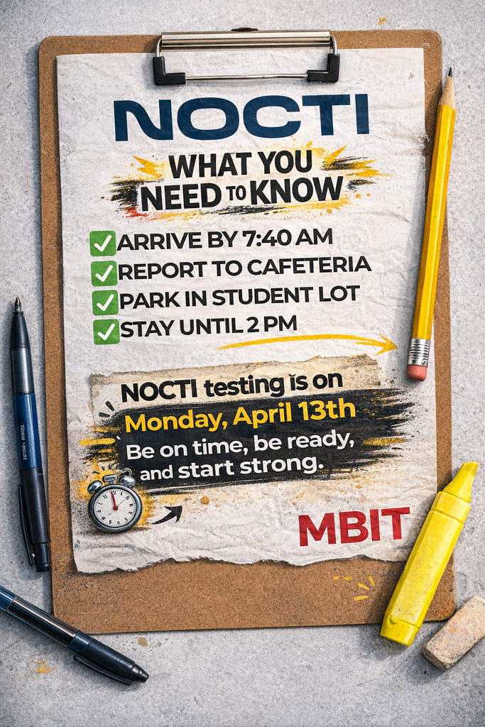 I'm not doing what you need to know. Arrive by 7:40, report to the cafeteria park in the student parking lot. Stay until 2:00 PM. Monday, April.