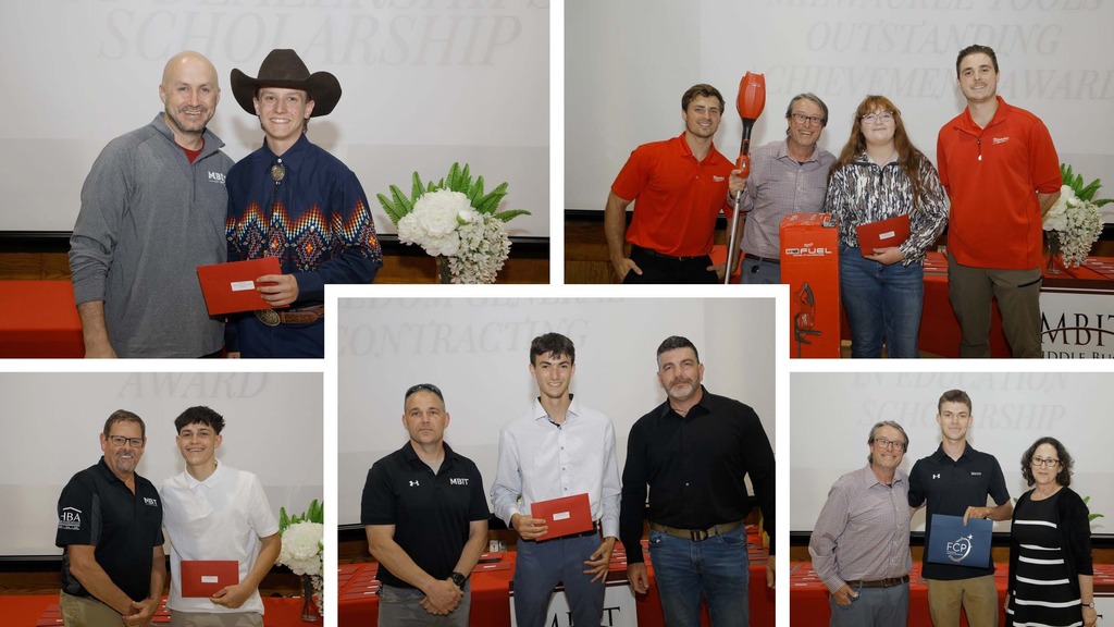 Photo collage of the students getting their award award ceremony
