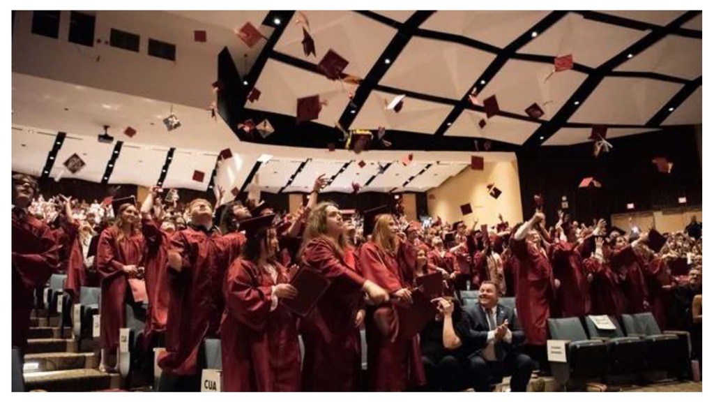 These are all photo collages of students and caps and gowns at senior recognition. We're gonna be caps and gowns.