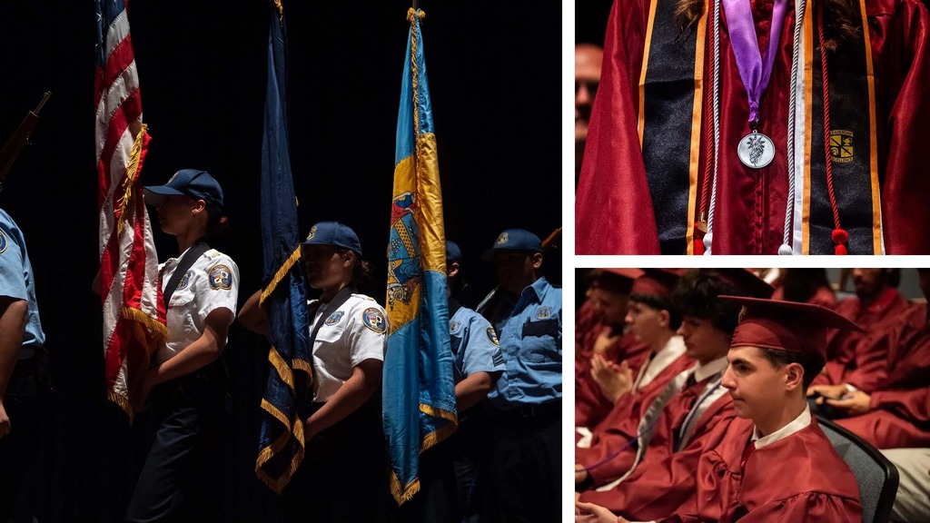 These are all photo collages of students and caps and gowns at senior recognition. We're gonna be caps and gowns.