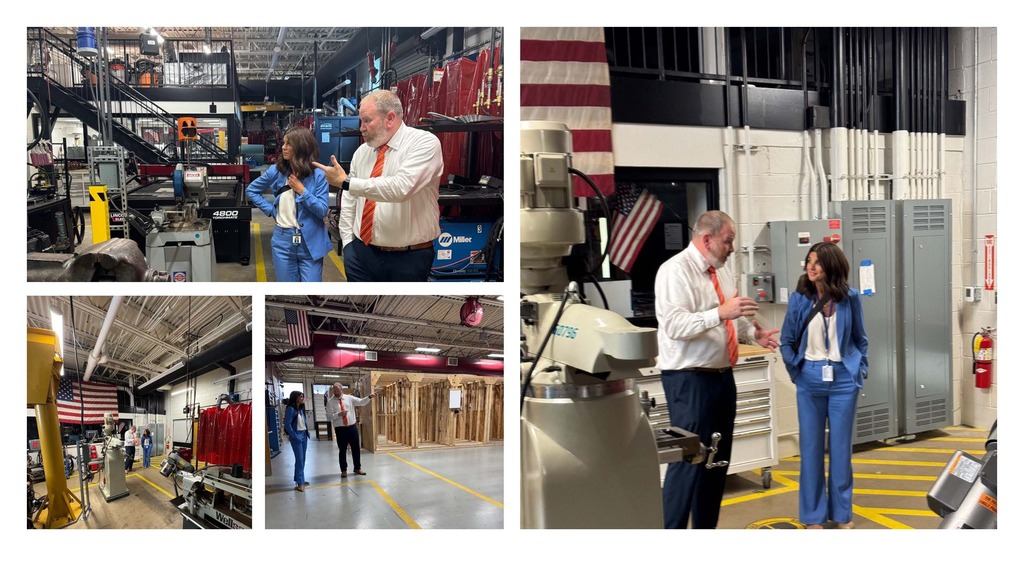 This is photo collages of Dr. Keil giving a tour to Dr. Wetzler in our lab areas