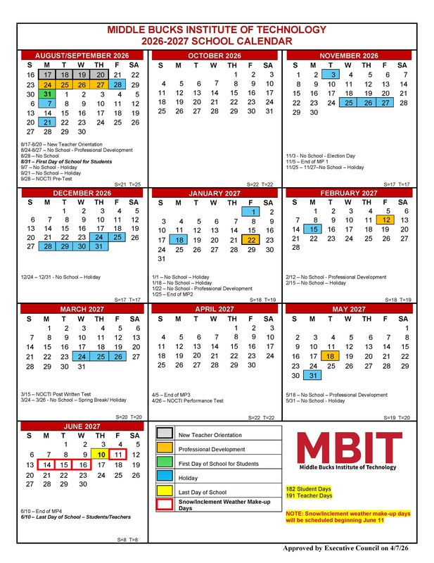 2026-2027 school calendar