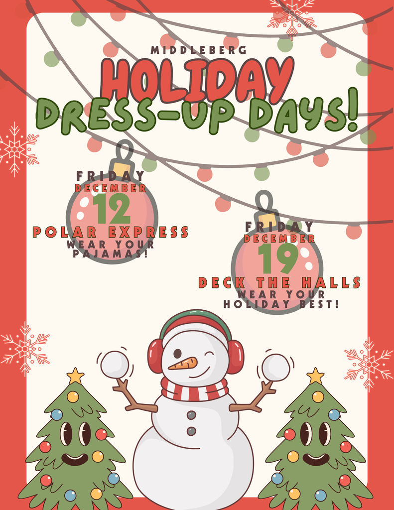 Holiday Dress-Up Days! Start this Friday with Polar Express Day