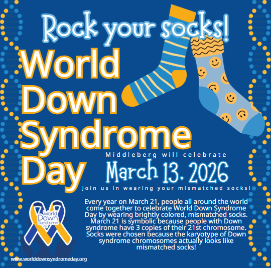Rock your socks! World Down Syndrome Day March 13 2026 Wear your mismatched socks