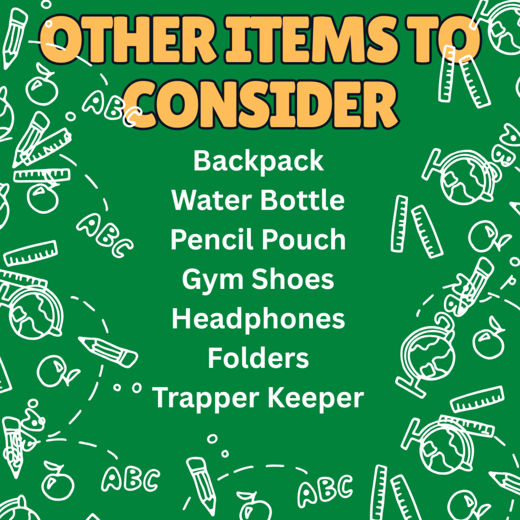 Back to School Supplies