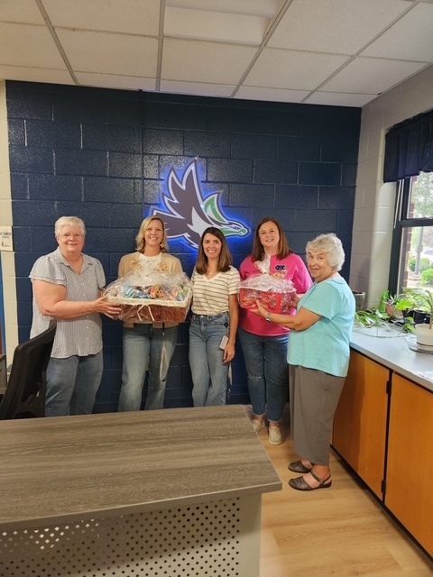 Staff appreciation basket and Back-to-School Survival Kits