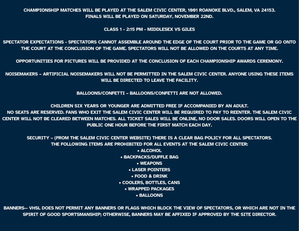 Volleyball State Championship Game