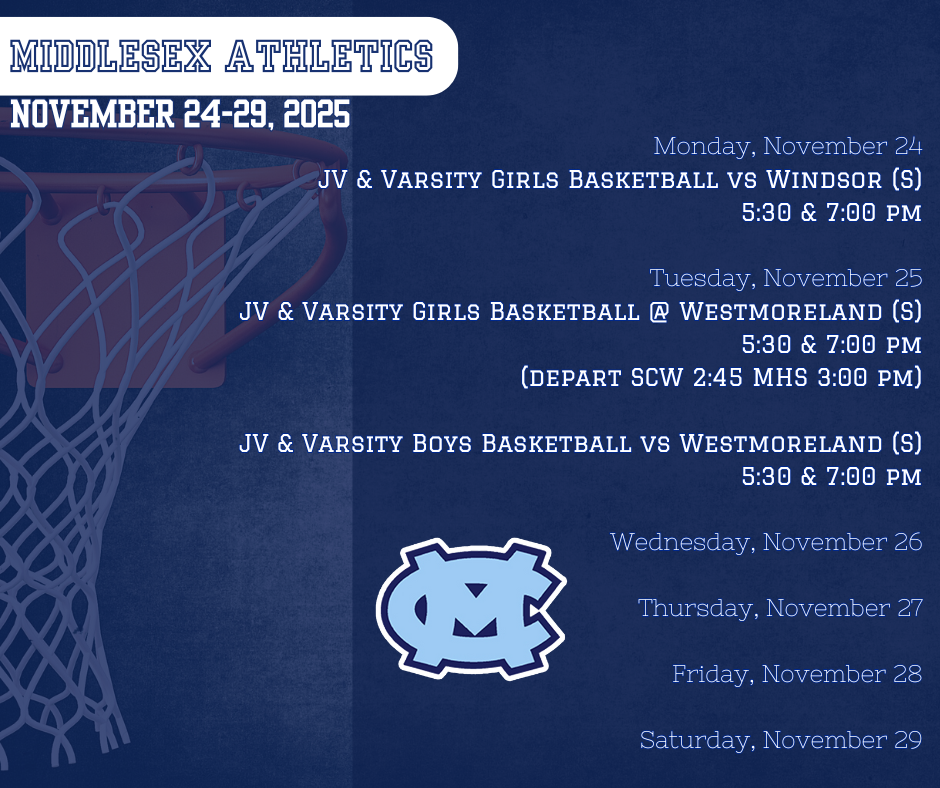 Middlesex Athletics November 24-29, 2025