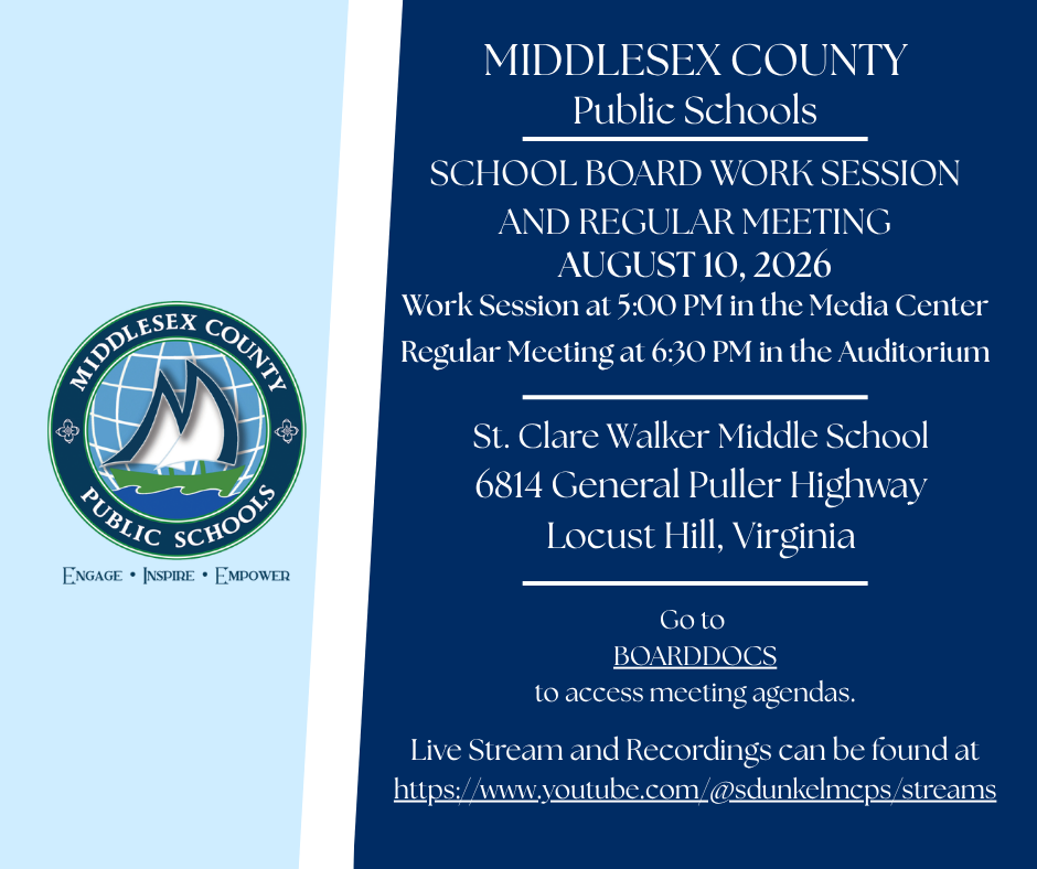 School Board Work Session and Regular Meeting