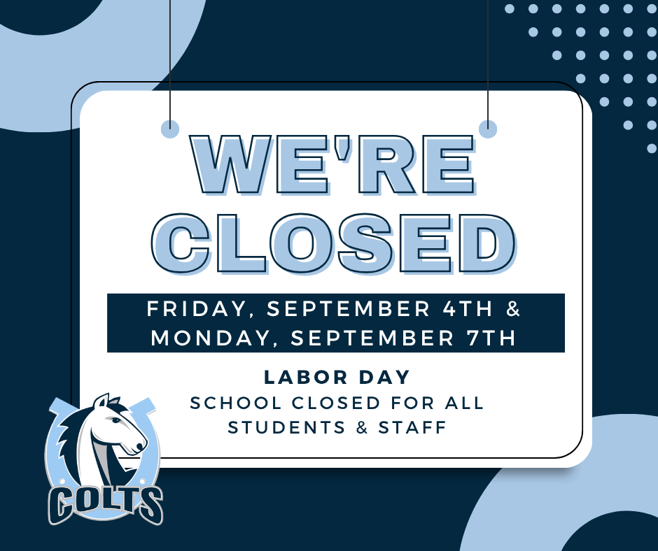 Middlesex Elementary School is closed for Labor Day holiday on Friday, September 4th and Monday, September 7th.