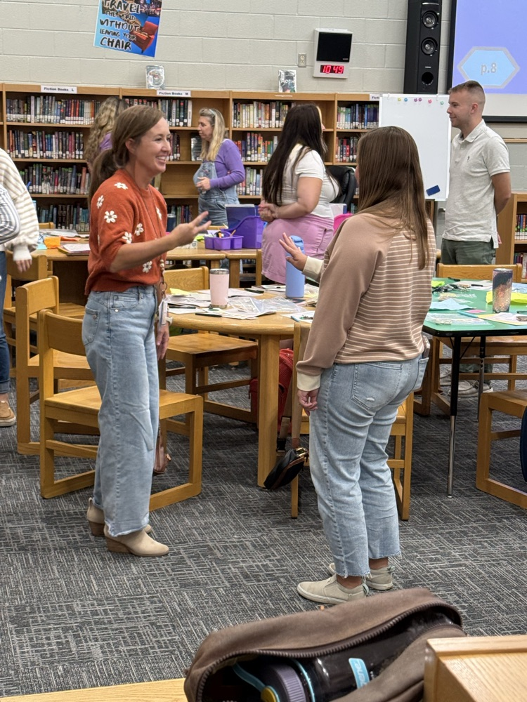 staff participating in PD
