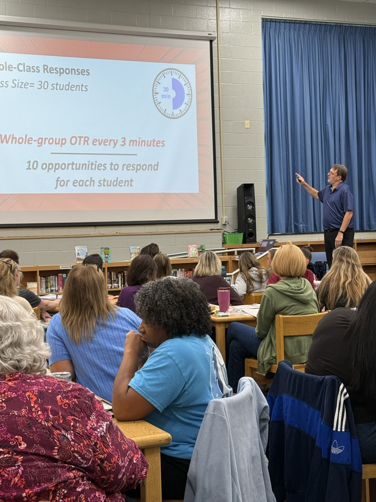 staff participating in PD
