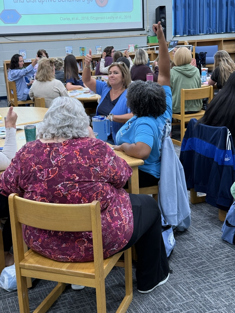 staff participating in PD