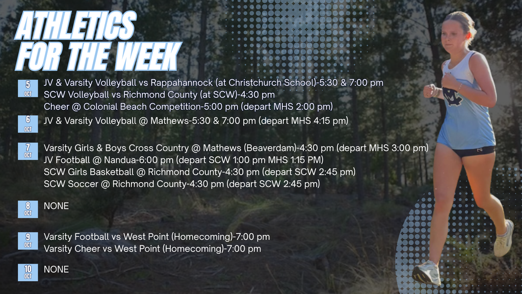 Athletics for 10/5-10/26