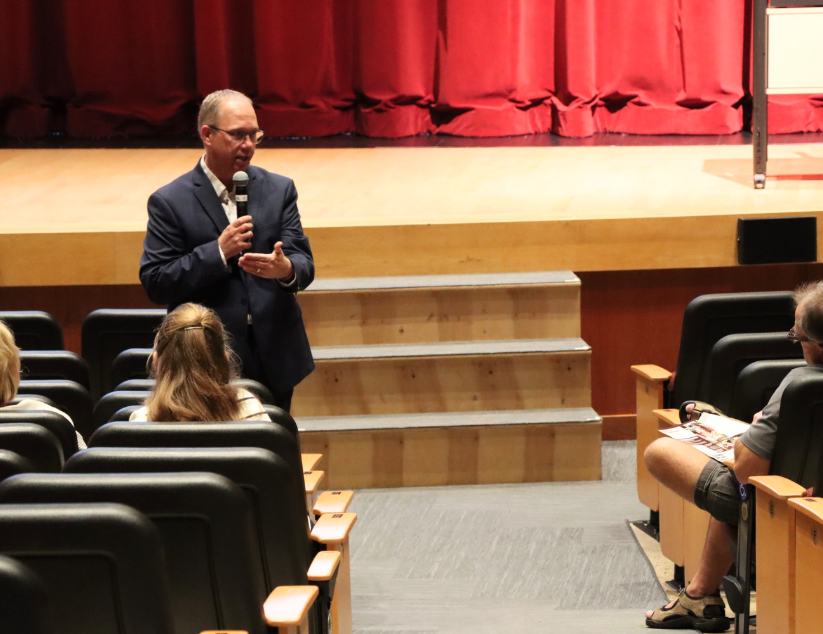 Jerrud Rossing at the Sept. 17 community engagement meeting