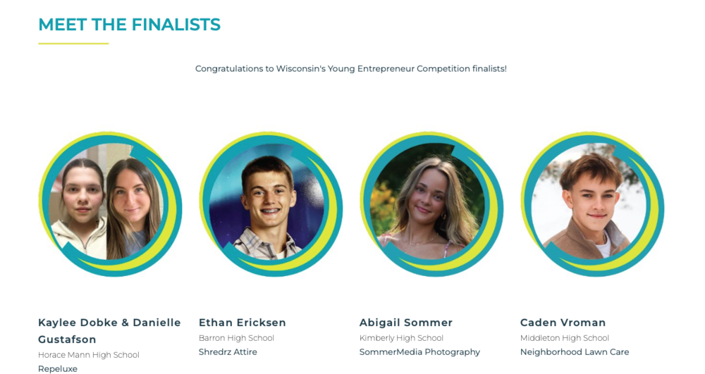  Middleton High School Student Named Finalist in Wisconsin’s Young Entrepreneur Competition